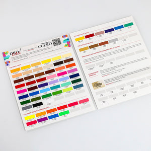 Carta de colores Pintura para Cuero