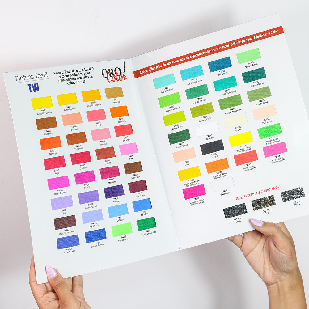 Carta de Colores Pintura Para Tela TW