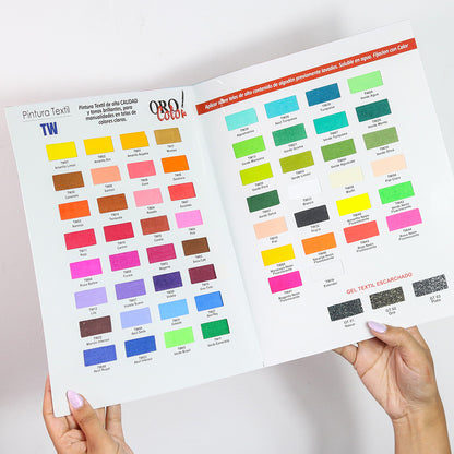 Carta de Colores Pintura Para Tela TW