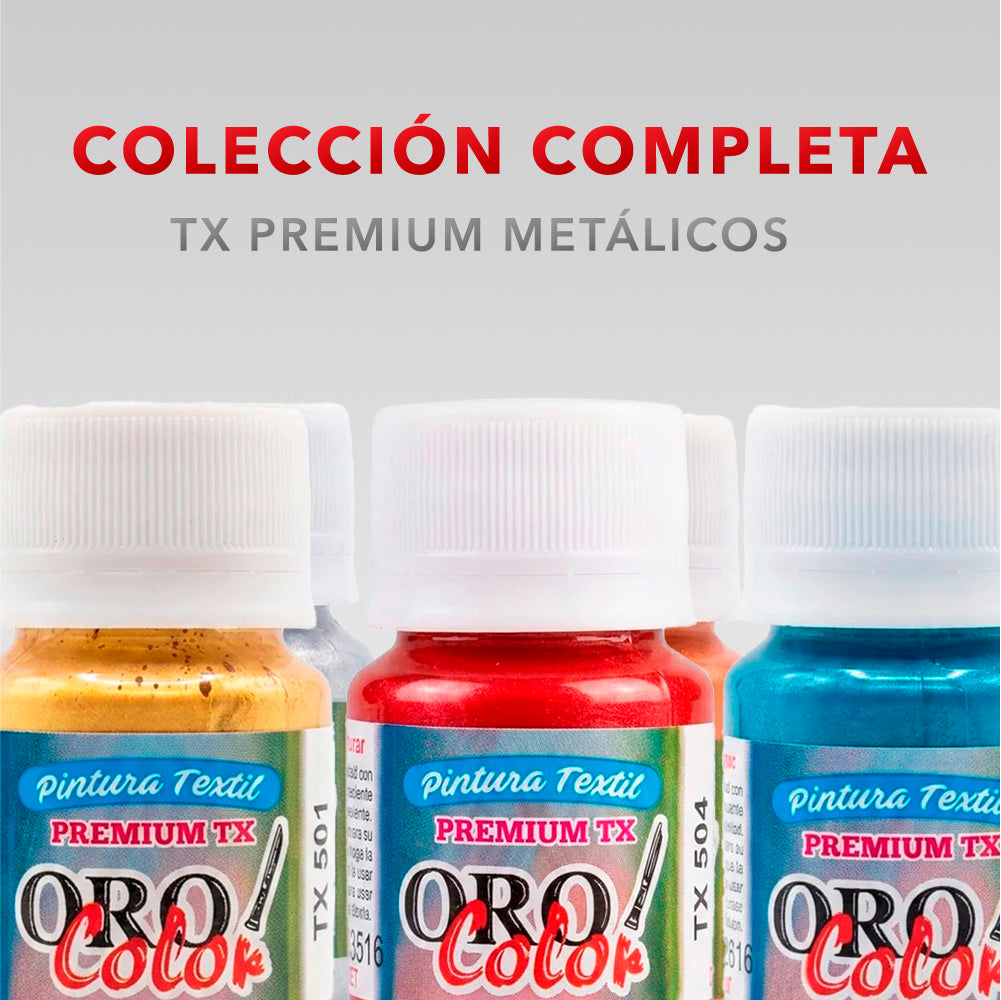 Colección Completa - Pintura Para Tela TX Premium Metálica 30ml
