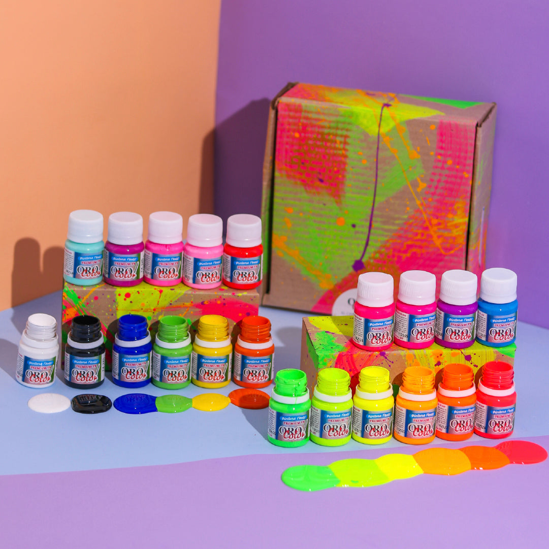 Kit Pintura Textil Premium 22 Tonos - Edición Carnaval