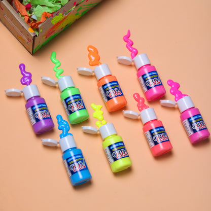 Kit Pintura Textil Fondo Oscuro Neón - Edición Carnaval