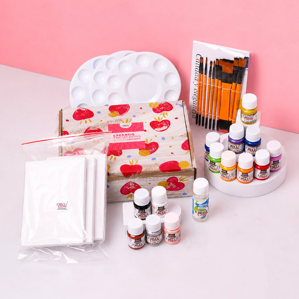 Kit Pro Lienzo Para Tres (Acrílica Premium) - Colección Amor&Amistad