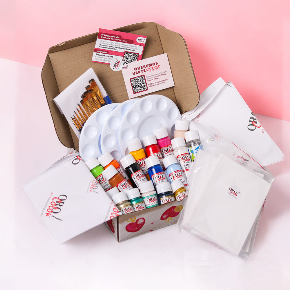 Kit Lienzo Para Tres (Acrílica Clásica) - Colección Amor&Amistad