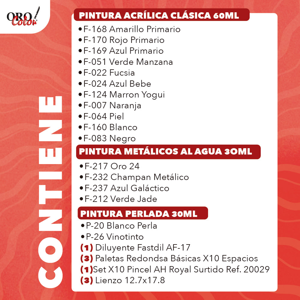 Kit Lienzo Para Tres (Acrílica Clásica) - Colección Amor&Amistad