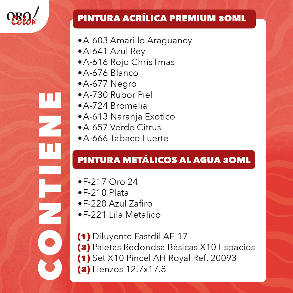 Kit Pro Lienzo Para Tres (Acrílica Premium) - Colección Amor&Amistad