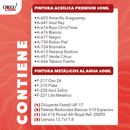 Kit Pro Lienzo Para Tres (Acrílica Premium) - Colección Amor&Amistad