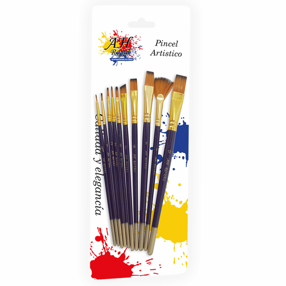 Set X10 Pincel AH Royal Surtido Ref. 20029