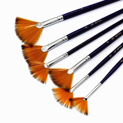 Set X6 Pinceles AH Royal Abanico Ref.20092