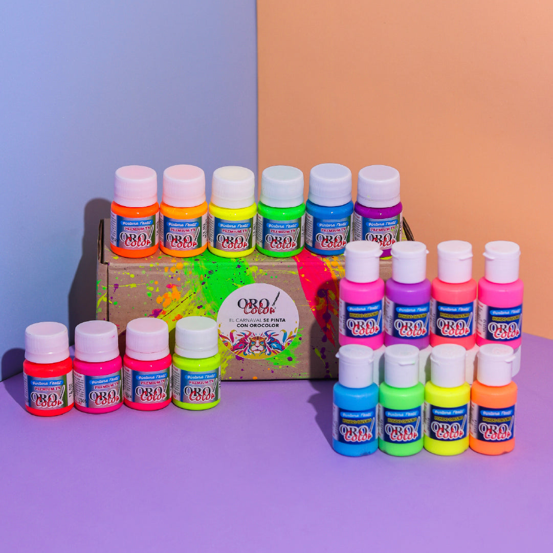 Superkit Textil Premium y Fondo Oscuro Neón - Edición Carnaval